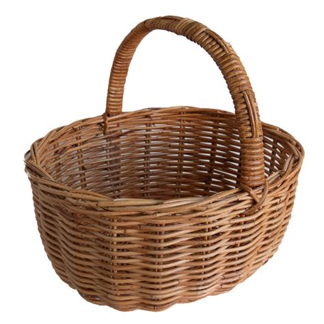 Classic Oval Wicker Shopping Basket