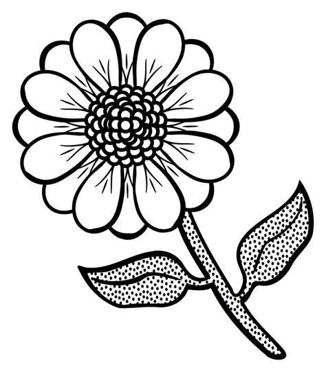 flower - lineart - Openclipart