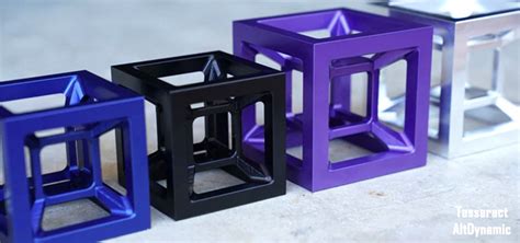 These "4D" Tesseract Cubes Are Milled from a Single Block of Aluminum