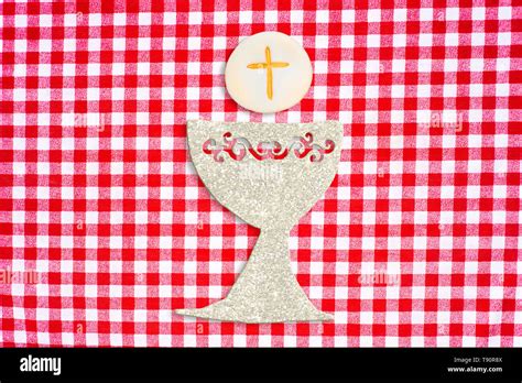 Religious symbols invitation christian communion hi-res stock ...