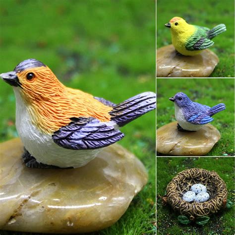 Cheer.US Garden Statues Yard Ornament Resin Bird Ornament Animal Statue DIY Lawn Sculpture Tree ...