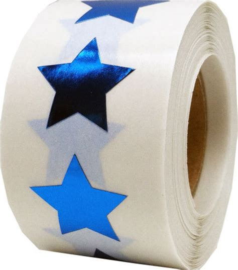 Metallic Blue Star Stickers 3/4 Adhesive Star Shape - Etsy