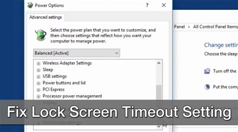 Change Windows 10 Lock Screen Timeout Setting within Power Options