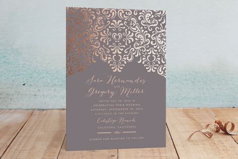 Black Tie Wedding Foil-Pressed Wedding Invitations... | Foil pressed wedding invitations ...