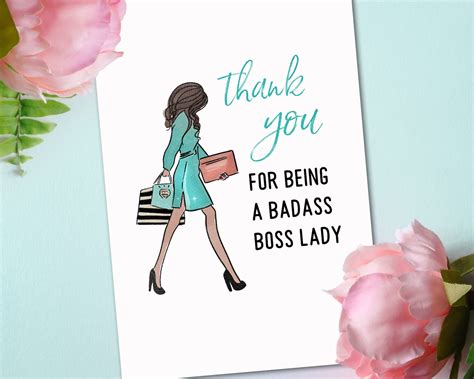 Boss Day Card Female Boss Thank You Bosses Appreciation - Etsy