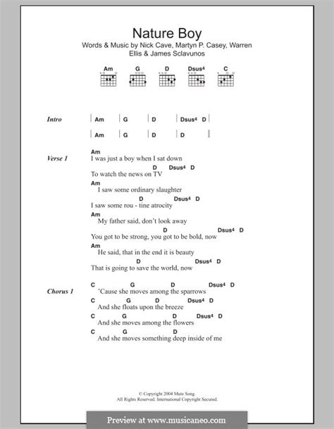 Nature Boy Guitar Chords