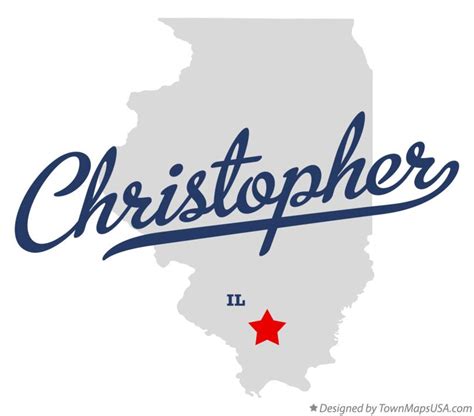 Map of Christopher, IL, Illinois