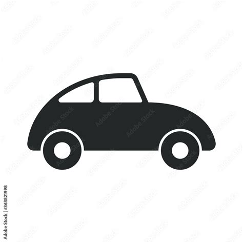 Car icon. Cute cartoon style automobile vector image. Comic transport ...