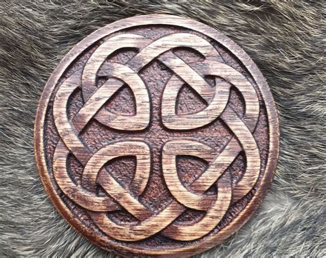 Wooden Celtic Knot Wood Carved Knot Natural Wood Celtic - Etsy