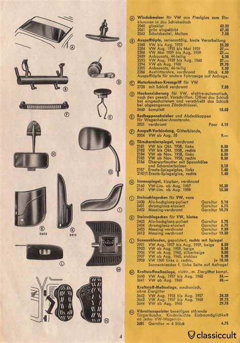 Vintage VW Beetle Accessories Catalog 1957-1965 | Vw beetle accessories, Vw beetles, Vintage vw