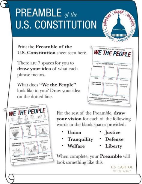 U.S. CONSTITUTION: PREAMBLE Handout for 5th - 6th Grade | Lesson ... - Worksheets Library