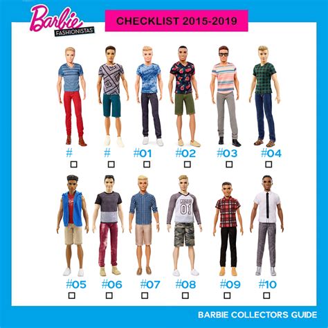 Fashionistas Ken Checklist | Barbie fashionista, Barbie fashionista ...