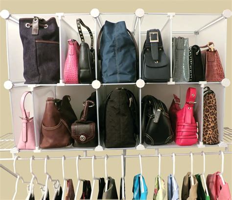 Purse Cubby Organizer Modular Imagehanging Storage Bags Shelf Best Closet Organization, Handbag ...