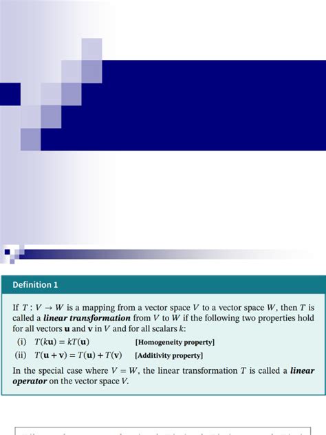 General Linear Transformation Kernel Range | PDF