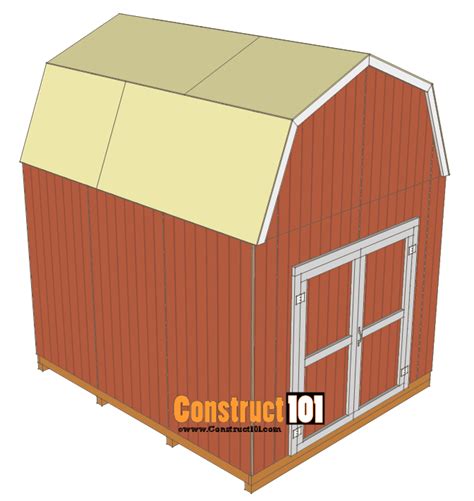 Shed Plans - 10x12 Gambrel Shed - Construct101