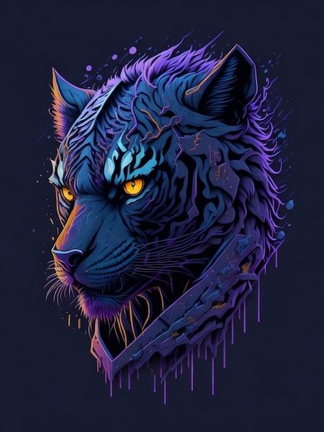 Premium AI Image | AI generated logo style illustration face of Tiger