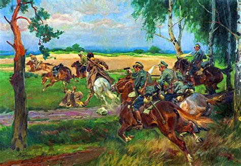 Skirmish between Polish and Russian Bolshevik cavalry