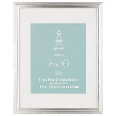 Silver Narrow 8" x 10" with Mat Frame, Aspect by Studio Décor® | Michaels