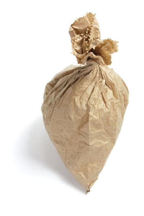 Crumpled Brown Paper Bag stock image. Image of life, vertical - 10322993