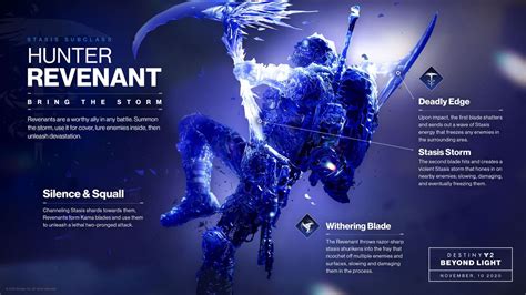 Destiny 2: Beyond Light’s new Hunter Stasis subclass revealed - Polygon