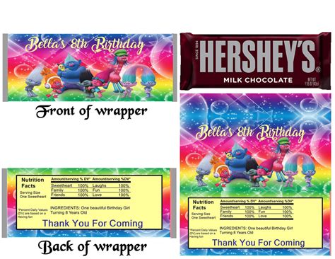 Personalized Candy Wrappers – Edible Toppers & More