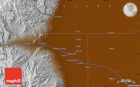 Physical Map of Alamosa