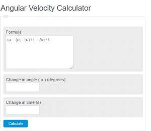 Angular Velocity Calculator - Calculator Academy