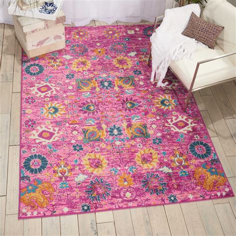 Nourison Passion Floral Fuchsia 5' x 7' Area Rug, (5x7) - Walmart.com