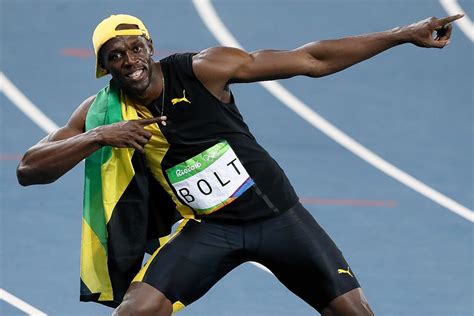 Usain Bolt claims record third 100m title in Rio