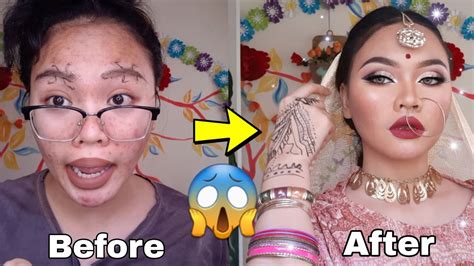 I tried Following INDIAN Makeuptransformation! All izz well! - YouTube