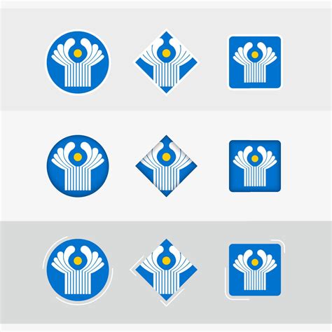 CIS flag icons set, vector flag of CIS. 22969751 Vector Art at Vecteezy