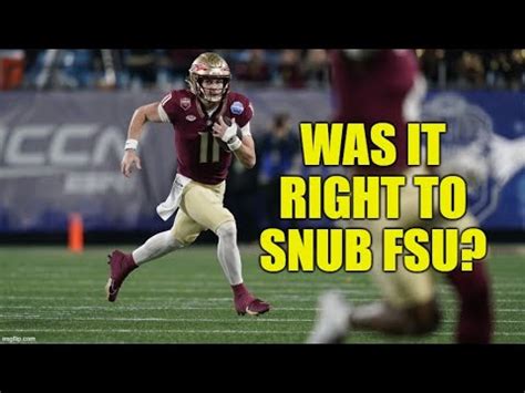 FSU SNUBBED From CFP - The Selection Committee's Reason For Rejecting ...