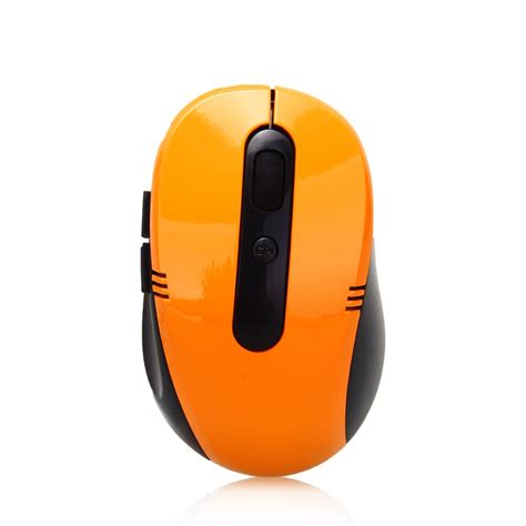 2.4GHz Wireless Mouse USB Mouse Orange Mouse 6 keys for Computer PC ...