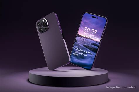 Premium PSD | Realistic Purple phone screen mockup