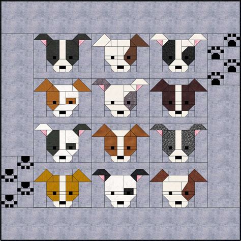 Sew Fresh Quilts: Dog Gone Cute - Paw Print bonus border blocks