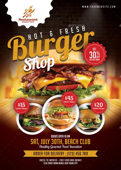 The burger shop menu - filntable