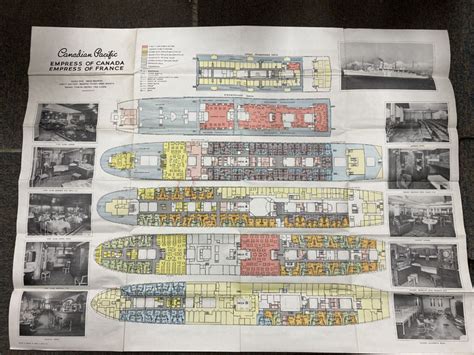 Ocean Liner Deck Plans - Canadian Pacific Empress Of Canada And Empress Of France Canadian ...