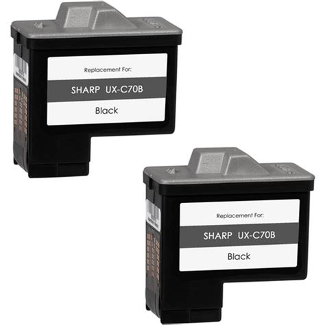 Sharp UX-C70B Black Ink Cartridge | 2 Pack | 1ink.com