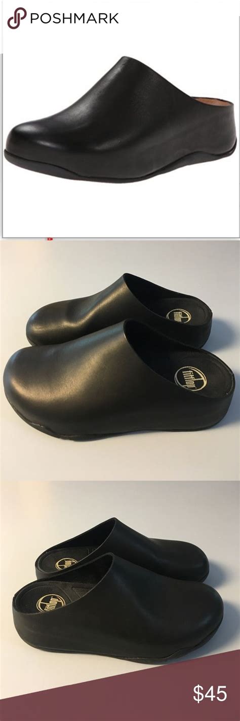 Fitflop Shuv leather clogs | Leather clogs, Fitflop, Leather