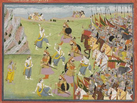 File:A painting from the Mahabharata Balabhadra fighting Jarasandha.jpg ...