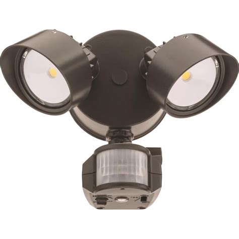 Lithonia Lighting 180-Degree 2160-Lumen Bronze Hardwired LED Motion-Activated Flood Light in the ...