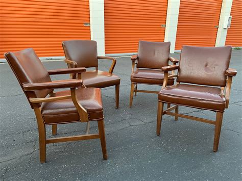 Vintage Leather Office Chairs - Etsy