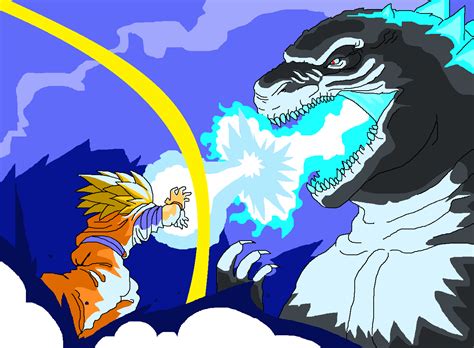 Goku VS Godzilla! - 1-2 hours MS paint. : r/GODZILLA