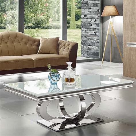 Mesa de centro cromada 130 x 70 cm. envío gratuito – DERBE MUEBLES