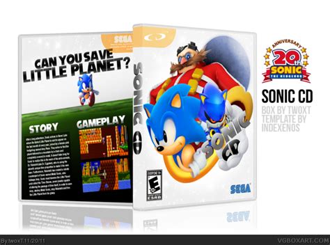 Sonic CD Sega CD Box Art Cover by twoxT