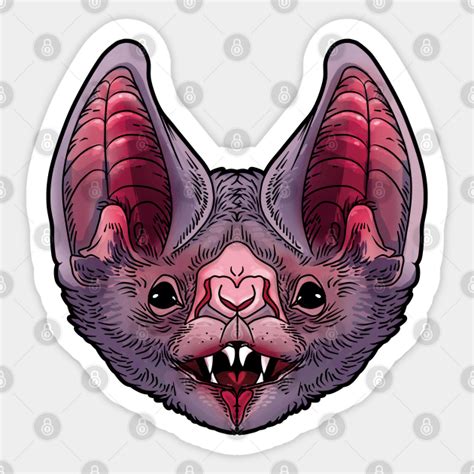 Vampire bat face - Vampire Bat - Sticker | TeePublic