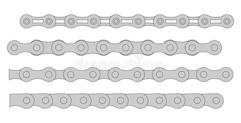 Bicycle Chain Types, Vector Illustration Stock Vector - Illustration of ...