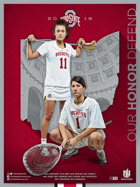 Ohio State Buckeyes Lacrosse Schedule Poster on Behance