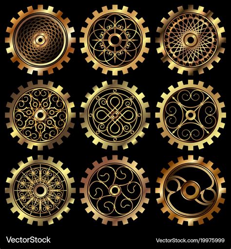 Steampunk gears Royalty Free Vector Image - VectorStock