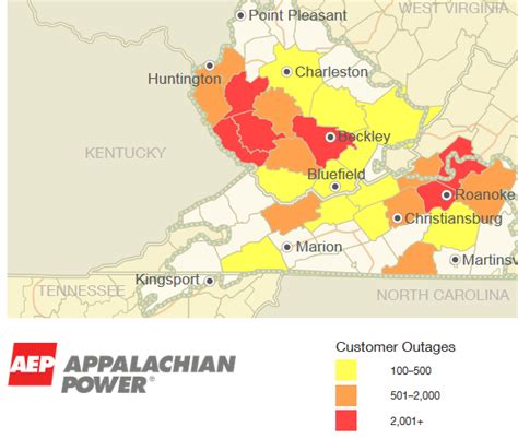 Appalachian Electric Power Outage Map - United States Map